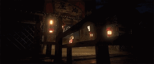 GIF-анимация Тихиро и Безликий.